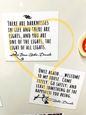 Dracula Quote Magnets Car or Home. Made to order, entirely by me.